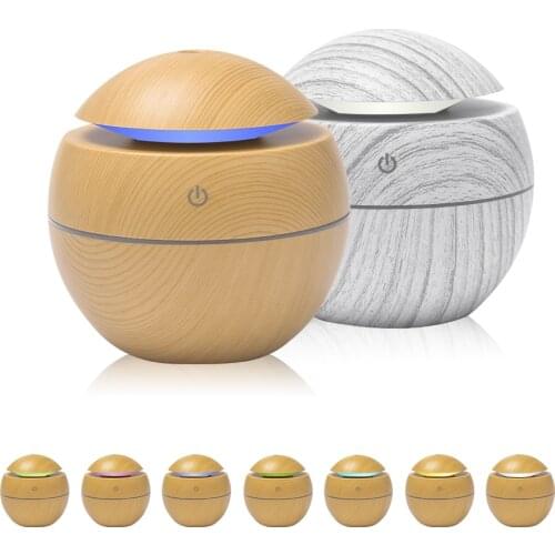 Mini Air Humidifier Ultrasonic USB Aroma Diffuser Wood Grain LED Night Light Electric Essential Oil Diffuser aromatherapy