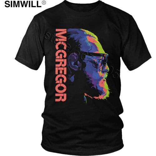 Fashion Conor Mcgregor T Shirt Men Short Sleeved O-neck Cotton The Notorious T-shirt MMA Fight Spirit Tee Tops Gift Idea Apparel