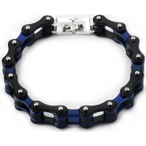 Factory outlet Stainless Steel Biker Mens Bracelet Link Chain Motorcycle Punk Rock Bike Bicycle Chain Bracelets Bangles Jewelry