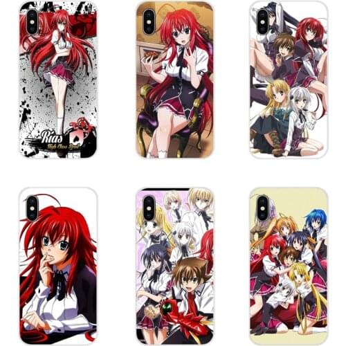 For Xiaomi Redmi 4A S2 Note 3 3S 4 4X 5 Plus 6 7 6A Pro Pocophone F1 red hair girl high school dxd Transparent Soft Shell Covers