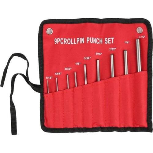 9Pcs Roll Pin Punch Set Case Steel Removal Tool for Gunsmiths Jewelry Watch Repair Handyman Hand Remover Tools