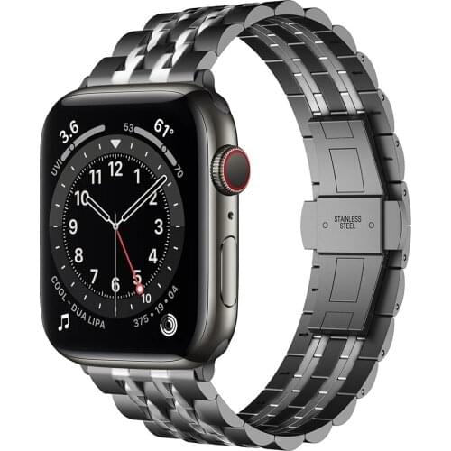 Stainless steel metal Wrist Strap Band For Apple Watch Series 6 SE 5 4 44mm 40mm bands Watchband For iWatch 42mm 38mm Bracelet