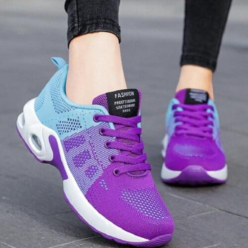 New Women Sneakers Casual Fashion Breathable Fabric Running Shoes Lady Lightweight Comfortable All-match Walking Shoes