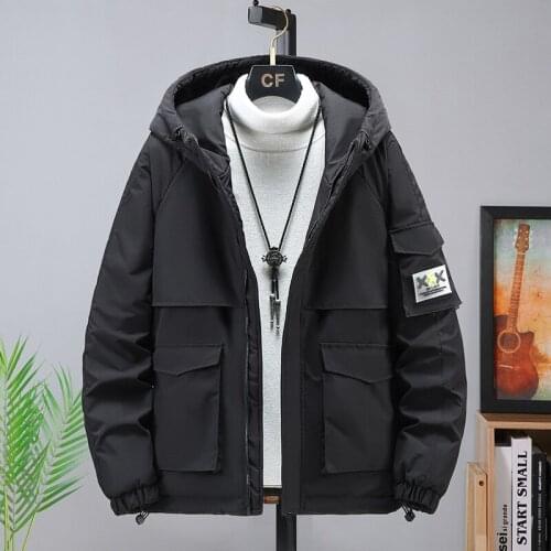 Casual Coats for Men Plus Large Size L-8XL Clothing New Mens Winter Jackets Hooded Thicken Warm Parkas Simple Solid Outerwear