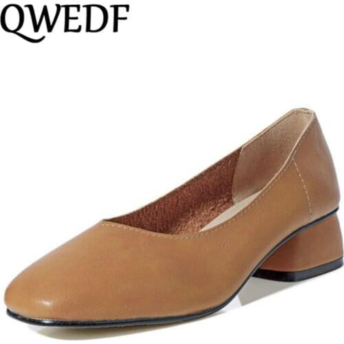 QWEDF 2018 summer new comfortable pump shoes mature women high heels shoes fashion platform business banquet shoes QQ-013