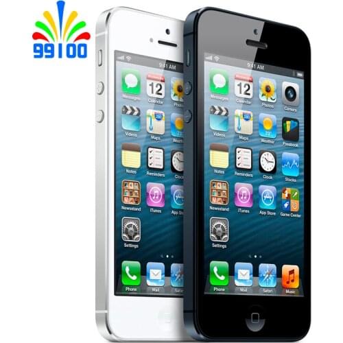 Used Apple iPhone 5 Unlocked Mobile Phone iOS Dual-core 4.0" screen 8MP Camera WIFI GPS 16GB/32GB/64GB for option