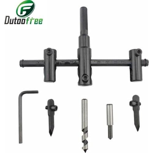 1 Set Adjustable Wood Drywall Circle Hole Drill Cutter Bit Saw Use 30mm to 120mm Circle Hole Saw Cutter Drill Bit Accessories