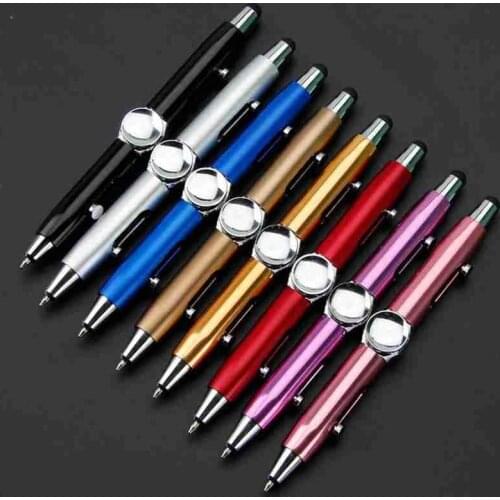 Hand Gyroscope Ballpoint Pens 3 in 1 Multi-Functional Capacitive Stylus Pen Fidget Spinner Stress Relief Sudent School Supplies