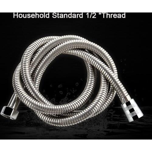 2019 Hot Sale Plumbing Hoses Flexible Hose 1.5m Shower Hoses Stainless Steel Flexible Tube Encryption Pipe Fro Bathroom