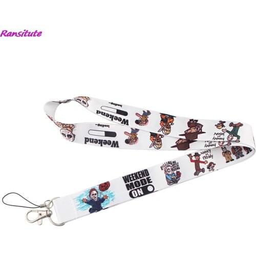 Ransitute R1445 Horror Movie Killer Collection Creative Lanyard Badge ID Lanyards Phone Rope Key Lanyard Neck Straps Accessories