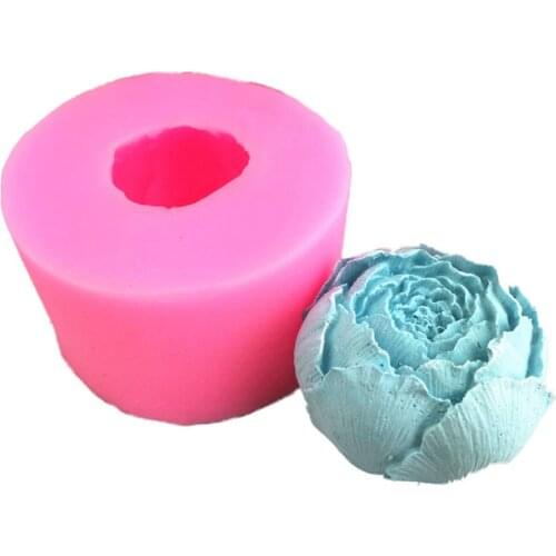 New Flower Flower Peony Flower Silicone Mold Chocolate Flip Sugar Baking Mold Gypsum Cake Tools
