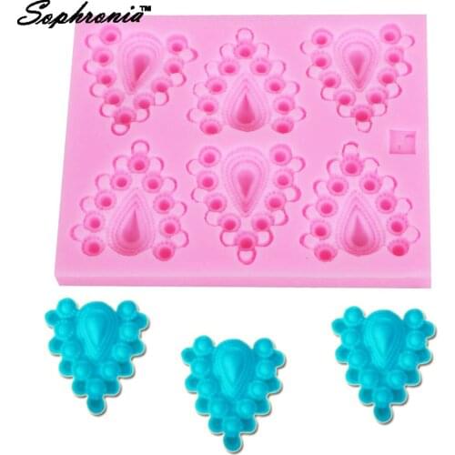 Sophronia Heart Jewelry Diamonds Silicone Mold DIY Mould Resin Craft Tool for Jewelry Pendant Earrings Necklace Jewellery F1171