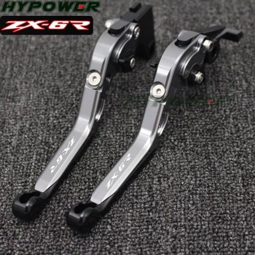 For Kawasaki ZX6R ZX-6R ZX 6R 1995 - 1999 1998 1997 1996 Motorcycle Folding Extendable Lever CNC Adjustable Clutch Brake Levers