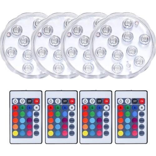 IP68 Waterproof Multi Color Submersible LED Light Underwater RGB Night Lamp Party Wedding Christmas Decoration Light