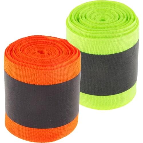 1 Roll Polyester Silver Reflective Fabric Webbing Ribbon Sewing On Clothing 3 Yards