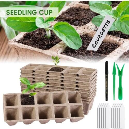 10pcs Seed Starter Pots Kit Biodegradable Paper Pots Plant Starters Seedling Herb Seed Nursery Cup Eco-Friendly Home Cultivation