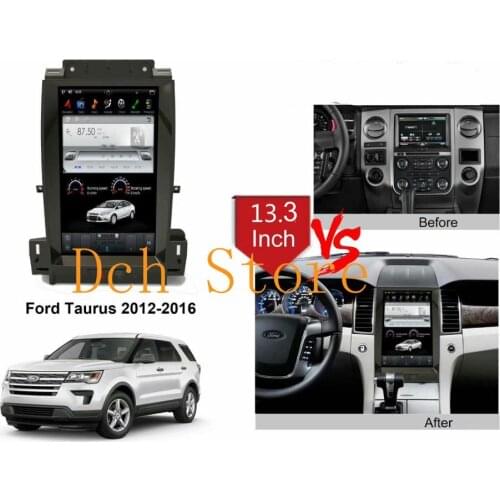 13.3 inch Vertical tesla style Android 8.1 Car DVD player GPS Navi stereo for Ford Taurus 2012 2013 2014 2015 2016 px6 carplay