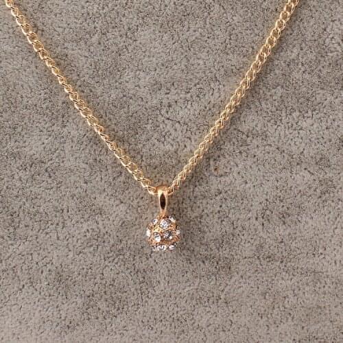 2016simple Fashion Crystal Pendant Ball Rhinestone Long Collares Mujer Necklaces & Pendan High Texture Gold Necklace