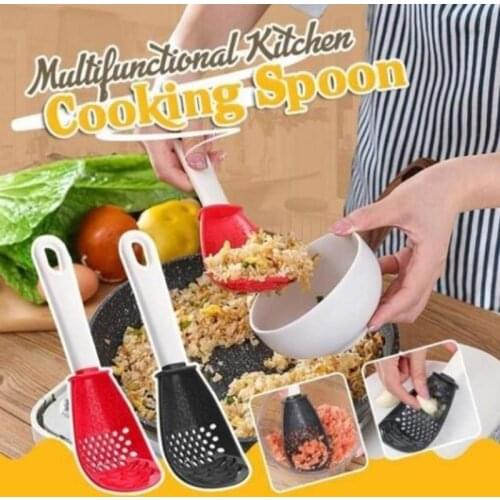 2021 Kitchen Multifunctional Grinding Cooking Spoon Mashing And Draining Colander Grinding Ginger Garlic Spoon Cooking Shovel