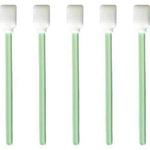 50Pcs Square Rectangle Sponge Tip Foam Swab Green Dust Free Cleaning Sticks for Inkjet Thermal Printers Optical Lens Camera Sens