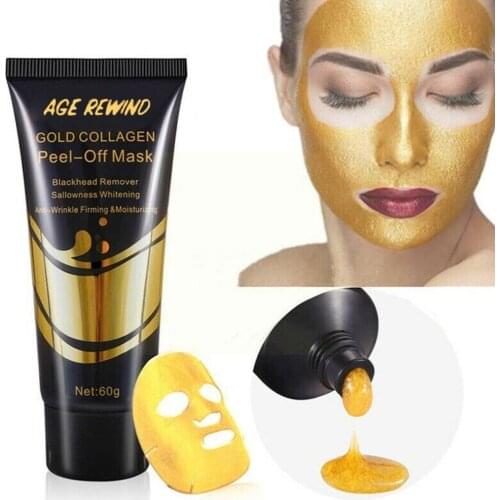 60g Gold Collagen nose Mask Blackhead Remove Anti Aging Tear Wrinkles Firming Off Whitening Lifting Masks H7E9