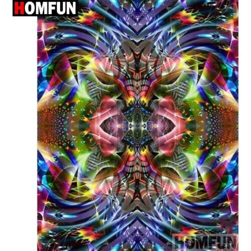HOMFUN 5D Diamond Painting Full Drill Diamond Embroidery "Color mandala" Picture Of Rhinestone Handmade Home Decor A27388