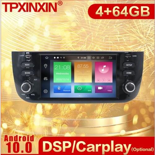 2 Din Carplay Android Radio Receiver Multimedia Stereo For Fiat Punto 2009 2010 2011 2012 2013 2014 2015 Auto Recorder Head Unit
