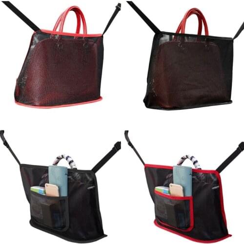 Car Net Pocket Handbag Holder Mesh Seat Back Organizer Storage Bag For Storaing SmartPhone,Documents,Tissue,Snacks