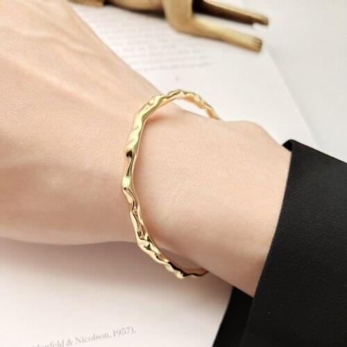 925 Sterling Silver Plain Handcraft Hammered Bands Open Bracelet Expandable Stackable Fine Jewelry Gifts for Women for Her