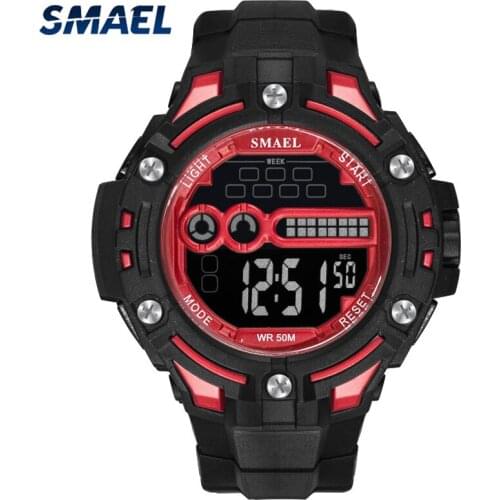 SMAEL Digital Waterproof Sports Men Watch Top Brand Clock Mens Military Watches Quartz Electronic Date Calendar Man Relogio