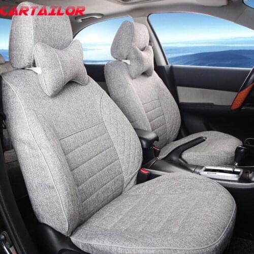 CARTAILOR Flax Car Seat Protection Fit for Lexus rc 300h 350 200t Covers for Car Seats Supports Front & Rear Seat Cover Set