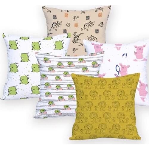 Cartoon Cat Pattern Anime Pillowcase Home Decor Pillow Print Throw Pillows Animal Cushion Cover Home Decoration Printed