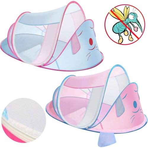 Baby Portable Mosquito Net Foldable Pop-up Baby Travel Bed Crib Tent for 0-12 Months Infants Park Beach Rooms Indoor Outdoor Use