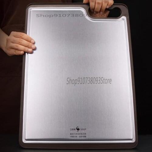 Cutting board household antibacterial anti-mildew Japan 304 stainless steel double-sided accounting board sticky board chopping
