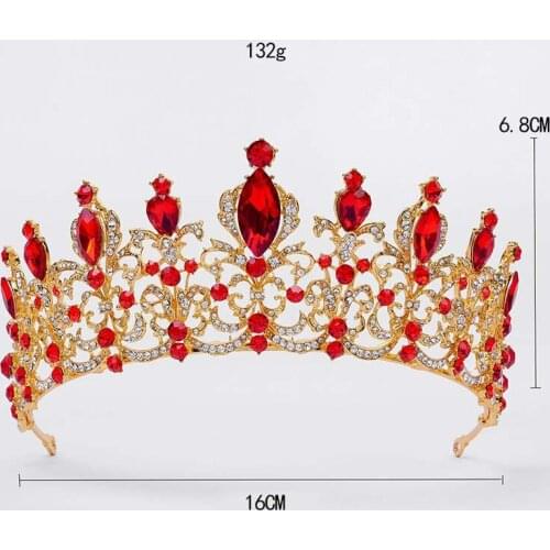Wedding Bridal Baroque Crown Queen Rhinestones Hairwear Women Jewelry Accessories Wedding Crown Jewelry Dress Decoration