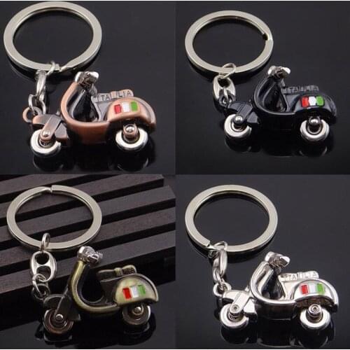Creativity Keychain Motorcycle 3D Metal Key Ring Car Bag Key Ring Pendant Key Holder Accessories Universal Decoration Styling