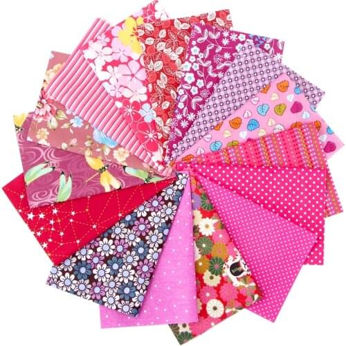 Head Doll Clothes Handmade DIY Cloth Group Cloth Patchwork Floral Cotton 20 * 25CM Group 15 Pieces / Group Fabric Plain