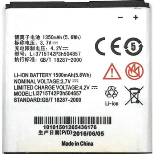 LI3714T42P3H504857-H 1350mAh Battery For ZTE U880s U788 V6700 V788D U812 N788 U830 for Beeline Smart2 Phone