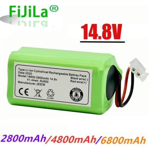 2021 New 14.8V 2.8Ah/4.8Ah/6.8Ah Lithium Battery For ILIFE A4 A4s V7 A6 V7s Plus Robot Vacuum Cleaner ILife 4S1P Full Capacity