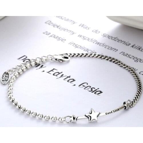 Miuoxion Fashion Personality Party Jewelry Retro Star Asymmetry Bracelet For Women Feature Namour Charm Gift All Seasons