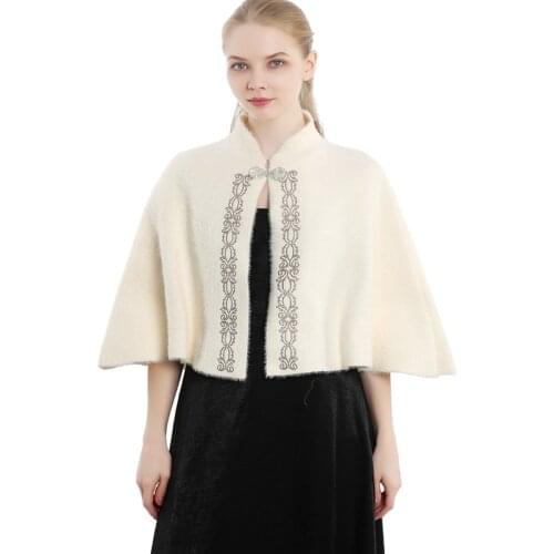 Fashion Women Faux fur Ponchos Autumn Winter Thick Shawl Wedding and Party Thick Ponchos High Quality