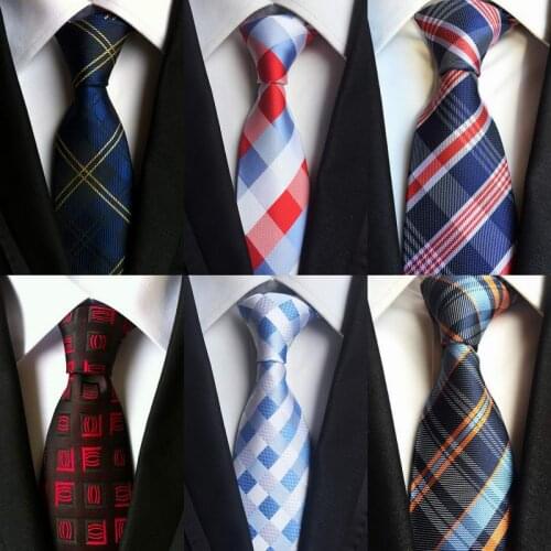 SKng Fashion Men Tie 100% Silk Jacquard Woven Ties For Men 8cm Striped Neckties Mans Neck Tie For Wedding Business Party