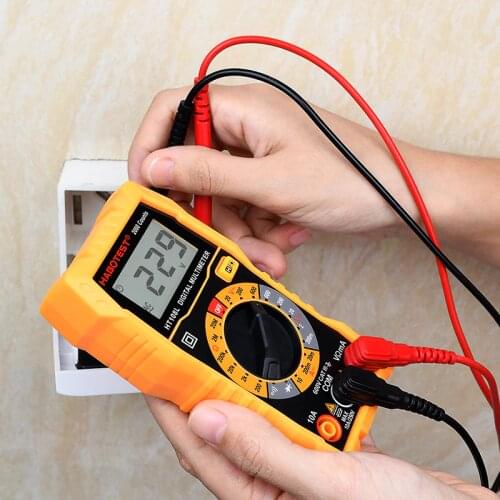 HT108L Automotive Multimeter Professional Digital Multimeter HABOTEST Mini True RMS 600V 10A AC DC Voltage Ohm Transistor Tester