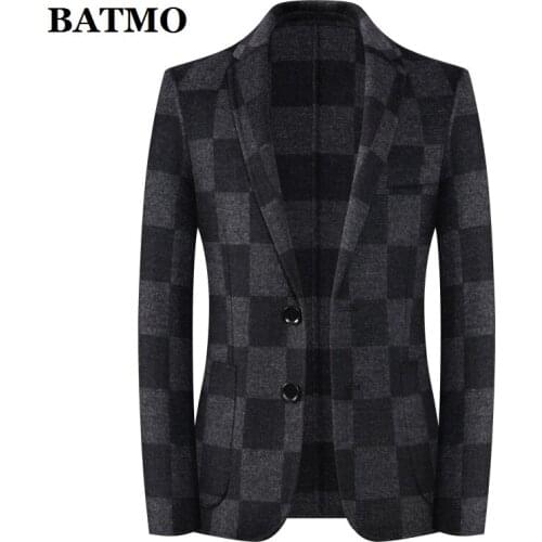 2020 new arrival autumn high quality 100% wool plaid casual blazer men,mens wool jackets,2002-8