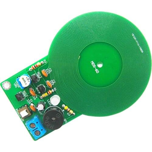 Metal Detector Kit, DC 3V-5V 60mm Non-Contact Sensor Board Module Electronic Kit, Electronic Part Metal Detector DIY Kit