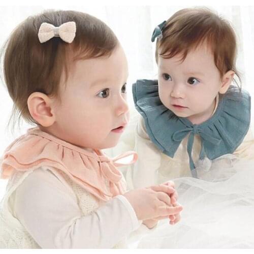 Baby Fake False Collar Baby Lace Up Cotton Detachable Tie Choker Toddler Baby Girl Kid Fake False Collar