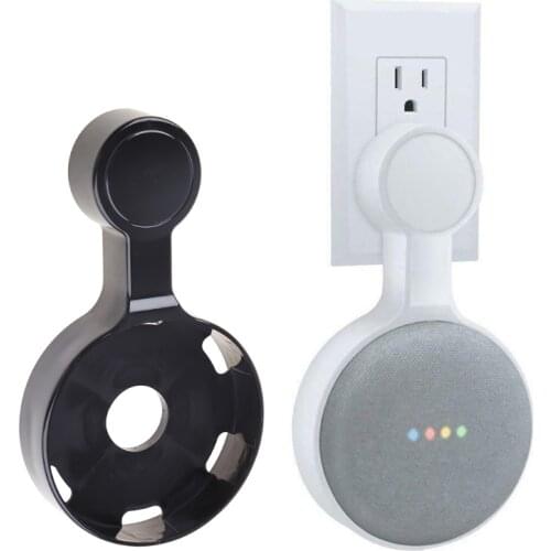 Outlet Wall Mount Hanger Stand Speaker Holder for Google Home Mini Voice Assistant Home Kitchen Bathroom Supplies