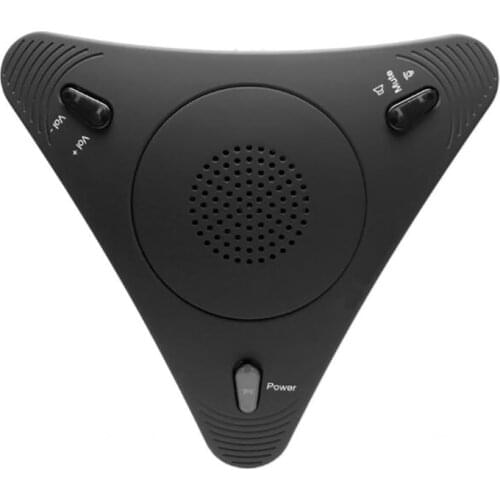 USB Desktop Computer Microphone, Mute Button with LED Indicator, Omnidirectional Condenser Conference Microphone Speaker