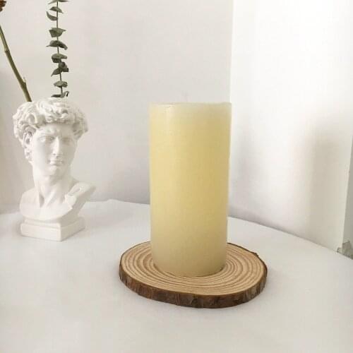 Ins Natural Round Wood Coasters Cup Mat Tea Coffee Mug Drinks Holder Table Mat DIY Crafts Wedding Party Home Decoration