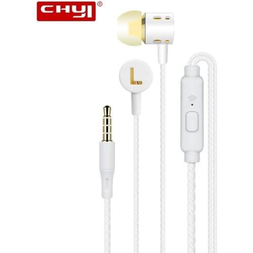 CHYI In Ear Headset Wired In-ear Sport Earphones With Microphone Hifi Stereo Music Extra Bass Gamer Cheap Earbuds For Xiaomi